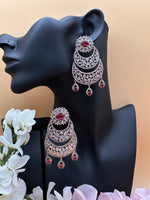 Load image into Gallery viewer, American Diamond RoseGold Earring

