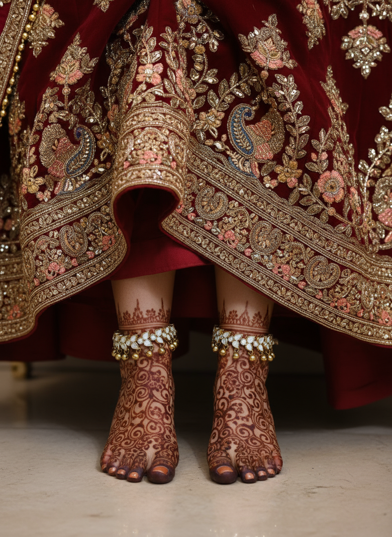 Antique gold Mirror Payal