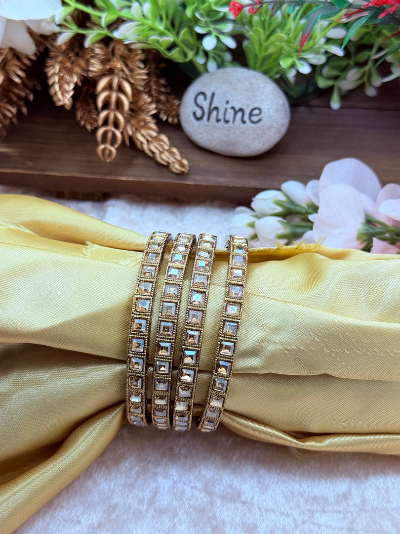 Sana Golden Stone Bangles