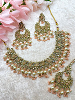 Load image into Gallery viewer, Ishita Polki Indian Choker Set
