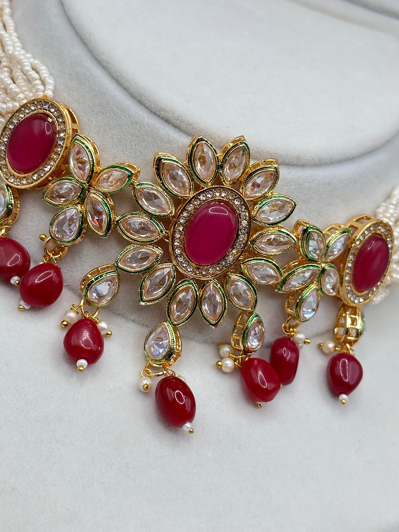 Glass Kundan set