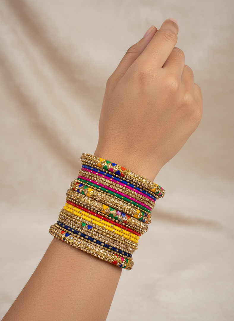 Shine bright Multicolor metal Bangles