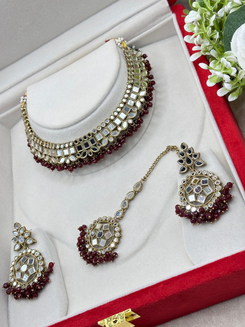 Kanchan Mirrror Necklace Set