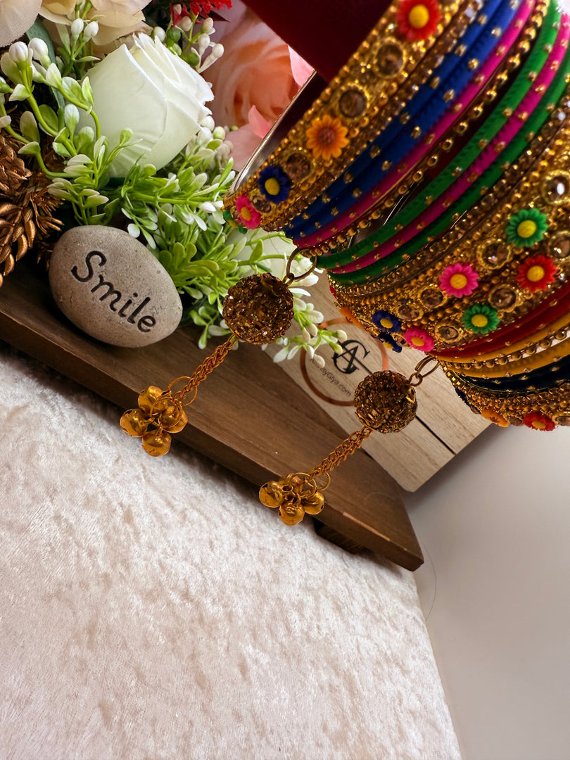 Multi Color Bangles with Bells