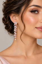 Load image into Gallery viewer, AD Rosegold Hanging Earring