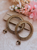 Load image into Gallery viewer, Polki Jhumki hanging kadas in size 2.8