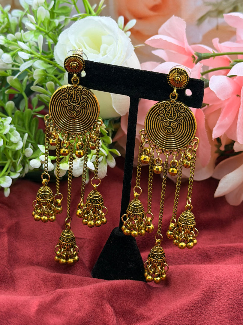 Oxidized Dangly Earrings