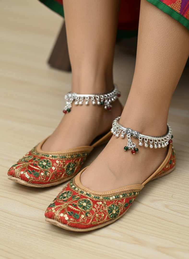 Antique silver Charm Anklet