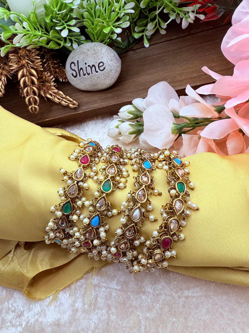 Polki Bangles Multi Color’s