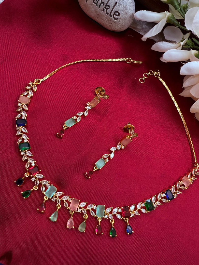 Fiza AD multicolor set in gold
