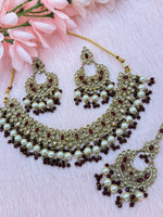 Load image into Gallery viewer, Ishita Polki Indian Choker Set
