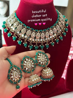 Load image into Gallery viewer, Ruhali Mirror Choker Set
