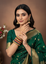 Load image into Gallery viewer, Multicolor velvet bangles with stone Kada