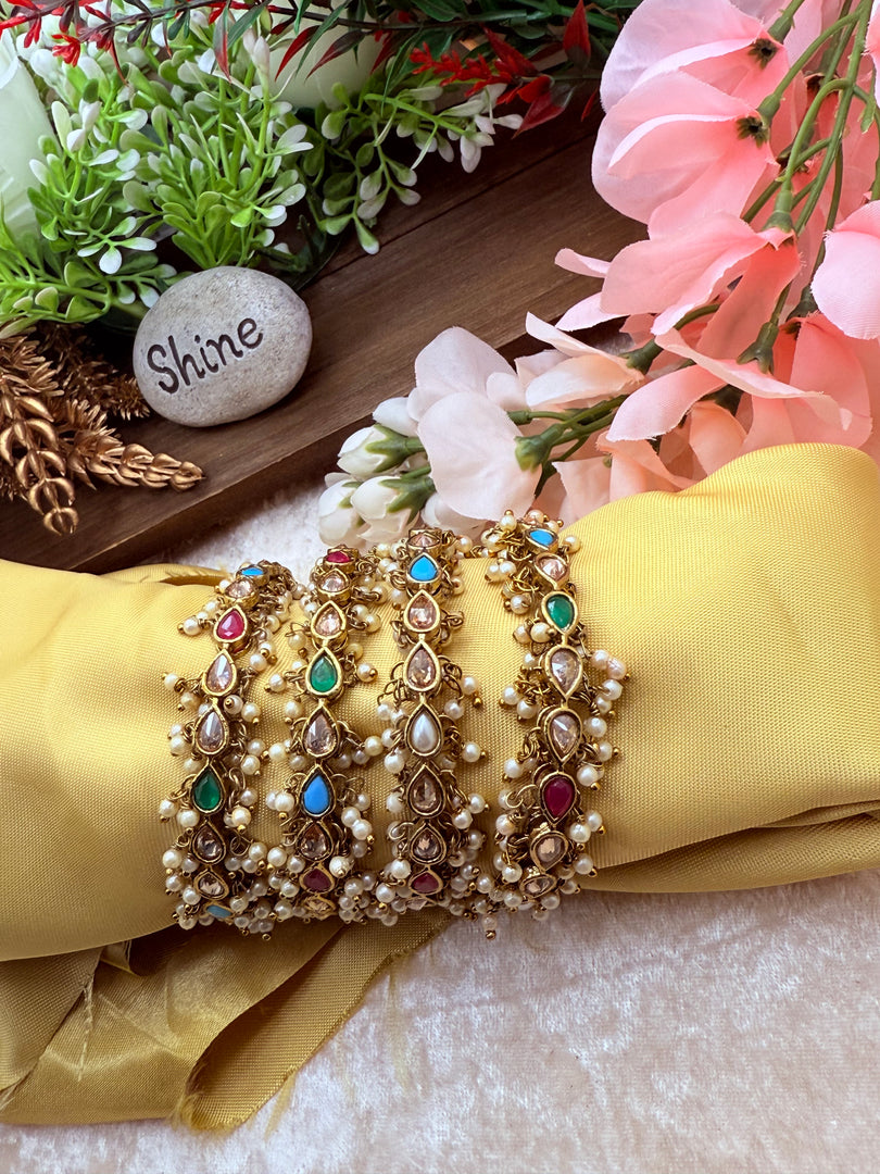 Polki Bangles Multi Color’s