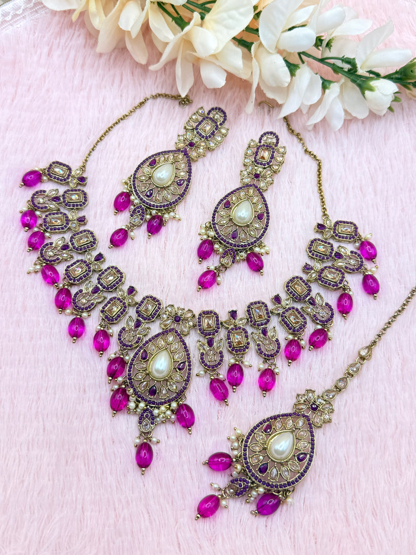 Jannat Polki Indian Necklace Set