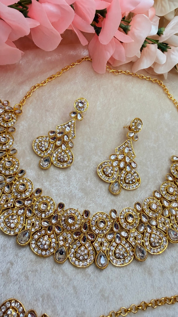 Farima kundan Golden Necklace