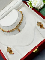 Load image into Gallery viewer, Masiya matte Gold Plated Choker set
