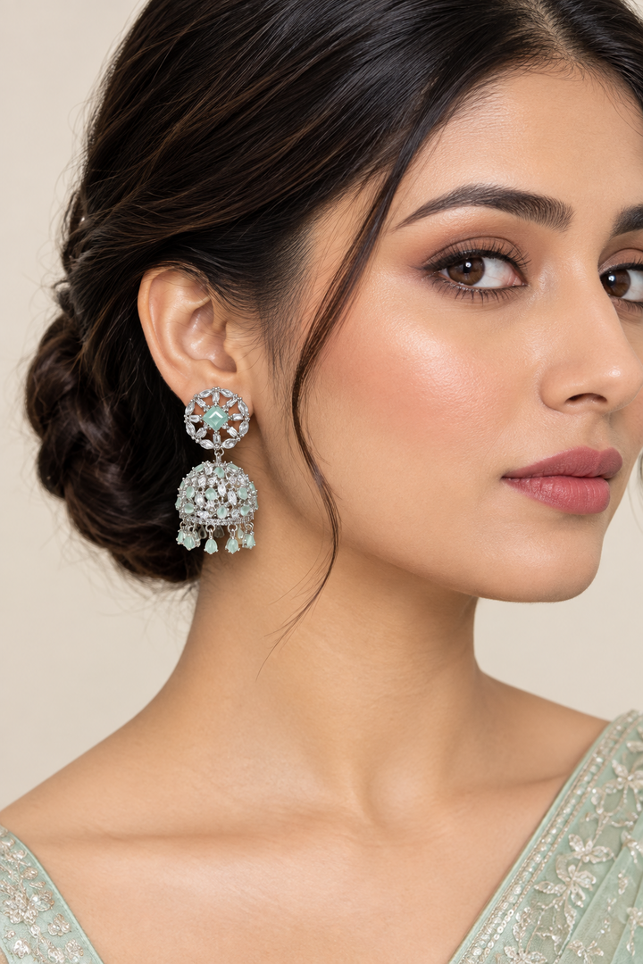 Mint Green AD Jhumki