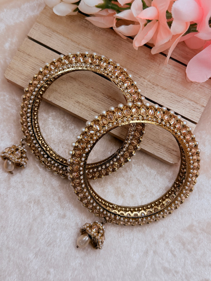 Polki Jhumki hanging kadas in size 2.8