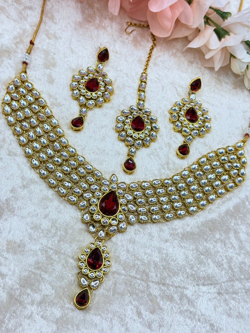 Kundan Indian Necklace Set