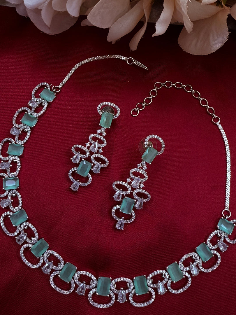 baby pink In Ad silver set