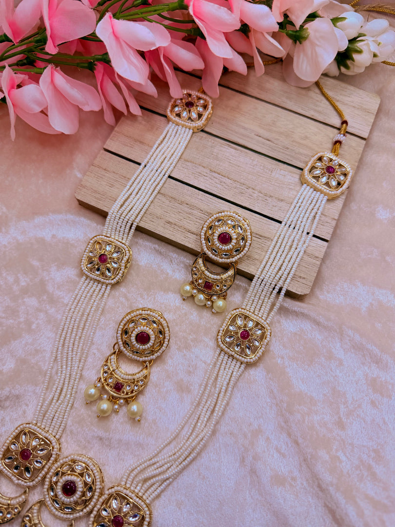 Long Rajwadi Mala with earrings