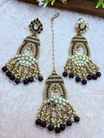 Load image into Gallery viewer, साइमन मिरर टिक्का सेट इंडियन ज्वैलरी