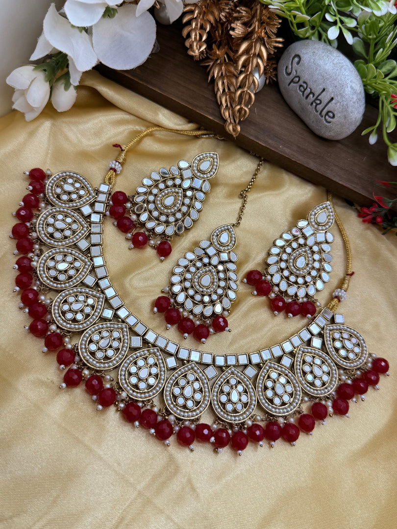 Ahana Mirror Necklace Set