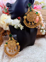 Load image into Gallery viewer, High quality Brass gold plated Big Kashmiri earring with soundable Ghungru