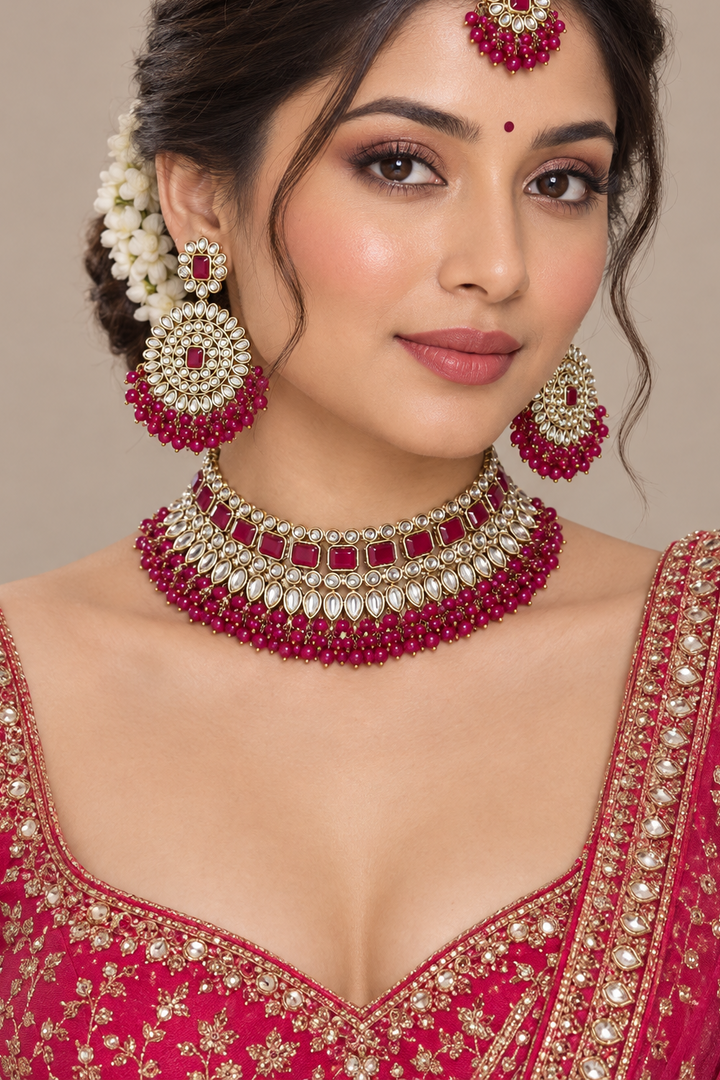 Deepali Kundan Choker Set.