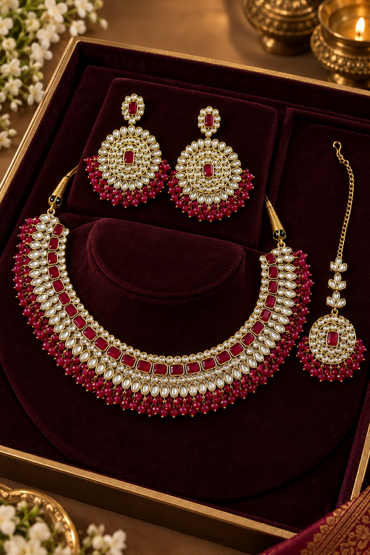 Deepali Kundan Choker Set.