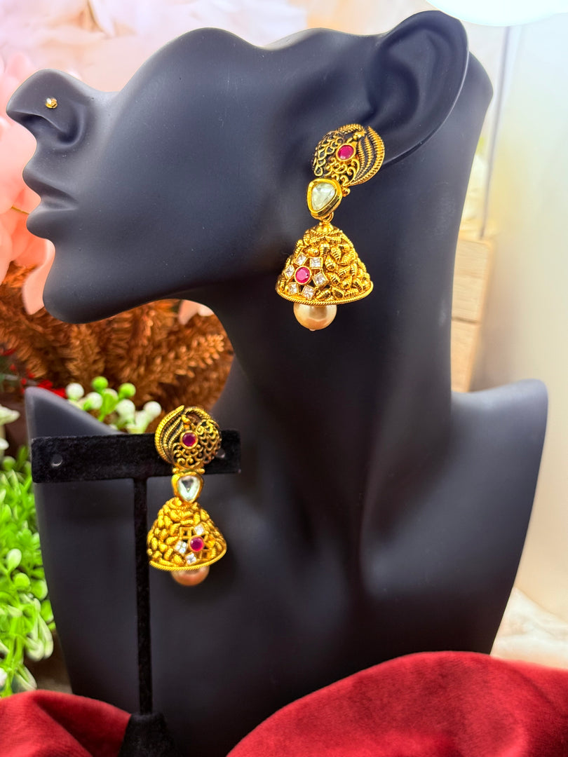 Gold plated jhumki