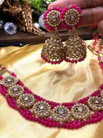 Load image into Gallery viewer, Vidhi Simply Beautiful Polki Choker Set

