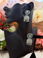 Load image into Gallery viewer, Mint Green AD Jhumki
