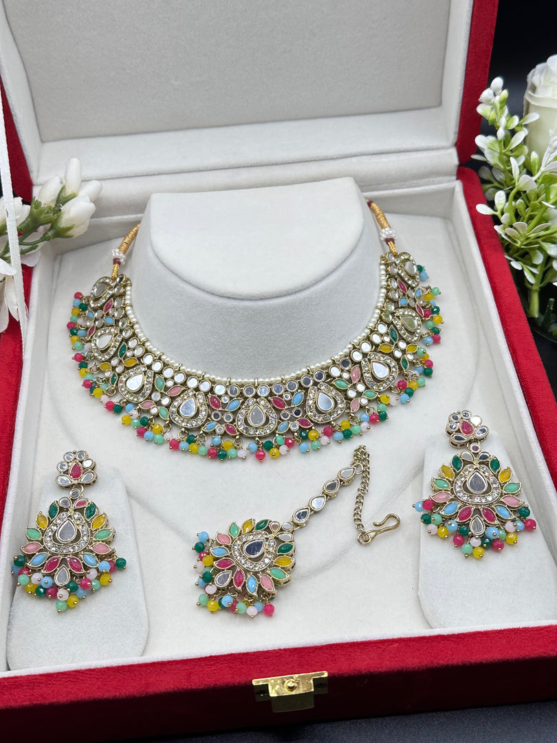 Kimmy mirror necklace set