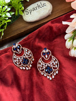 Load image into Gallery viewer, Stefani AD navy blue RoseGold Earring
