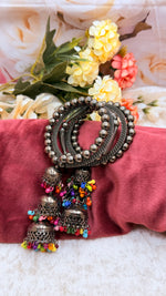 Load image into Gallery viewer, Stretchable Oxidised Bangles
