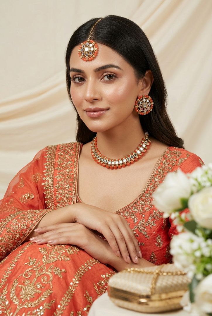 Sufina Mirror Choker Set