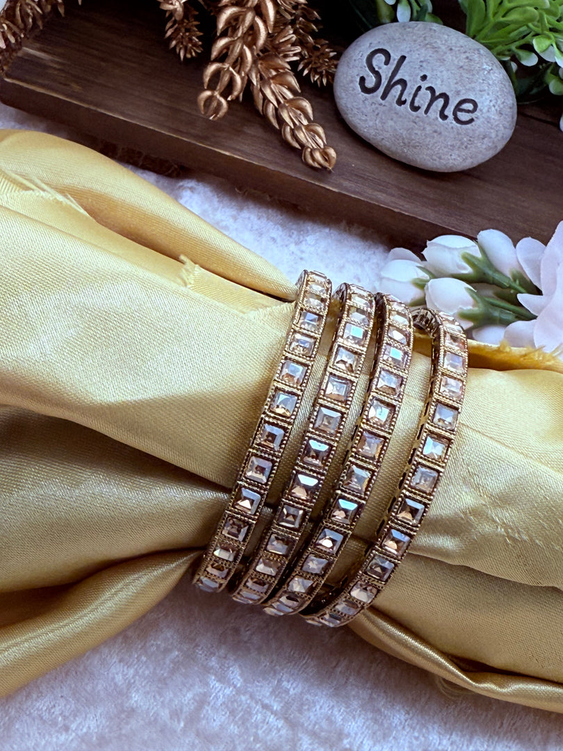 Sana Golden Stone Bangles