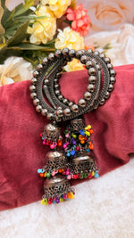 Load image into Gallery viewer, Stretchable Oxidised Bangles