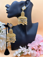 Load image into Gallery viewer, Saarna golden pearl drop earring
