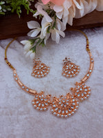 Load image into Gallery viewer, Rosegold Hasli Necklace with earring

