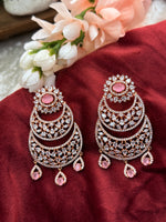 Load image into Gallery viewer, American Diamond RoseGold Earring