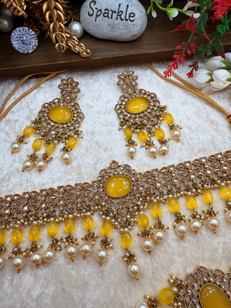 रानी रॉयल पोल्की चोकर सेट