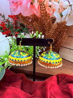 Load image into Gallery viewer, Meenakari jhumki