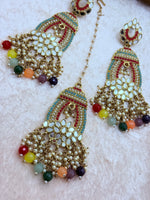 Load image into Gallery viewer, साइमन मिरर टिक्का सेट इंडियन ज्वैलरी