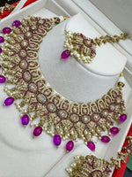 Load image into Gallery viewer, Afsara High Quality Polki Semi Bridal Necklace Set
