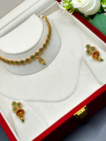 Load image into Gallery viewer, Masiya matte Gold Plated Choker set
