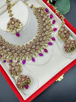 Load image into Gallery viewer, Afsara High Quality Polki Semi Bridal Necklace Set
