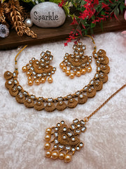 Ambe Matte Gold Temple necklace